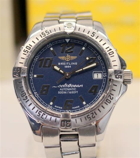 breitling colt ocean automatic watch|Breitling colt automatic 44mm blue.